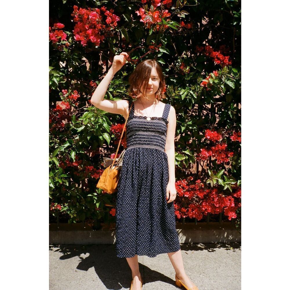 ✨SIDE PARTY Maud Smocked Black Sz Medium Dress✨